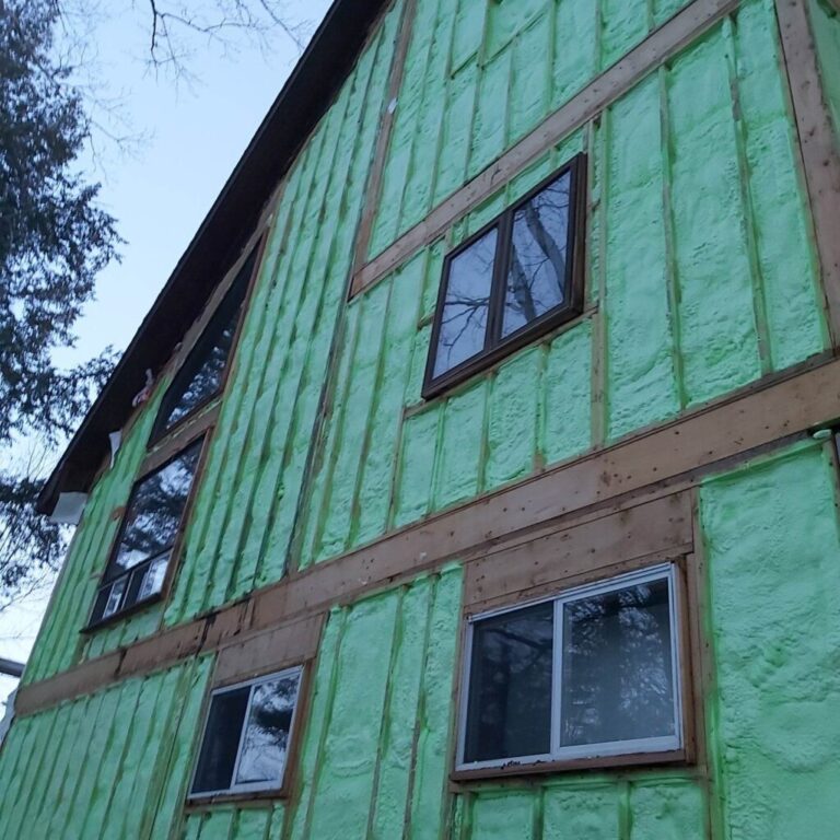 Exterior wall spray